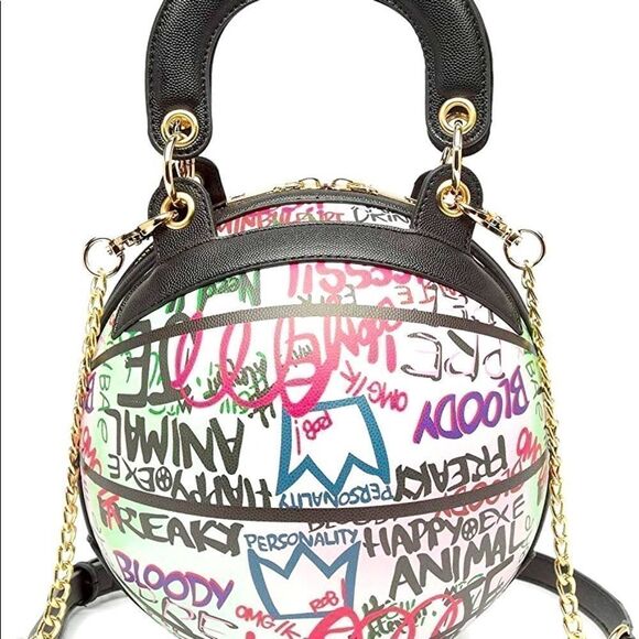 ✨HP✨Graffiti Basketball Shape Clutch Model 1 - Picture 7 of 11